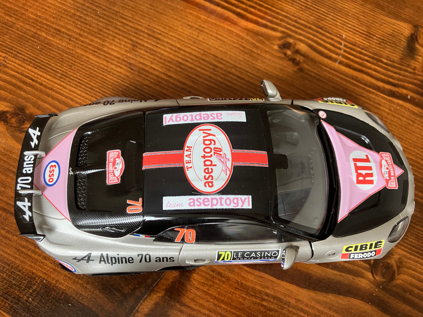 SOLIDO 1/18e - Alpine A110 Radicale 2025 "Grise" - Team Aseptogyl - Exemplaire unique