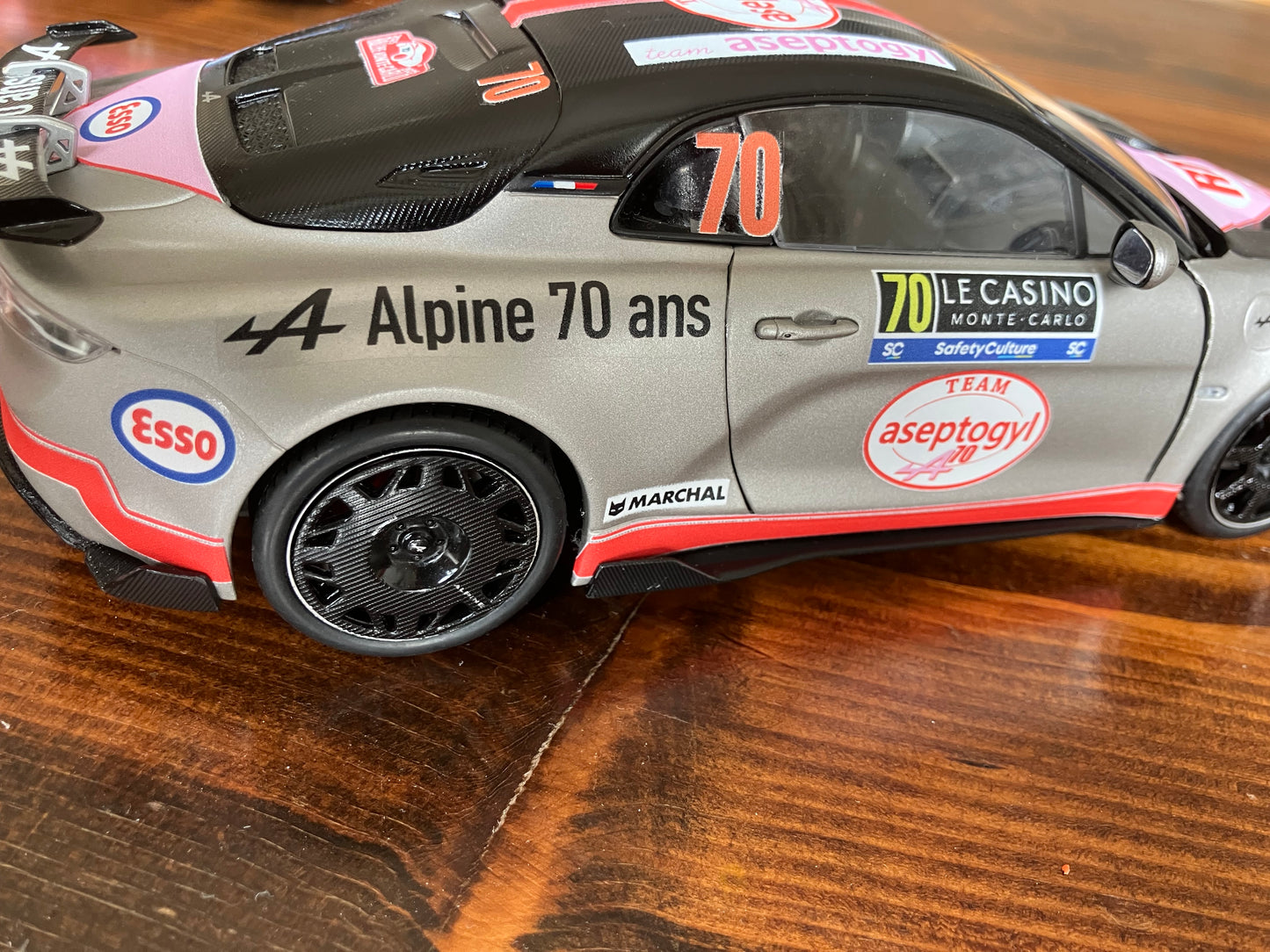 SOLIDO 1/18e - Alpine A110 Radicale 2025 "Grise" - Team Aseptogyl - Exemplaire unique