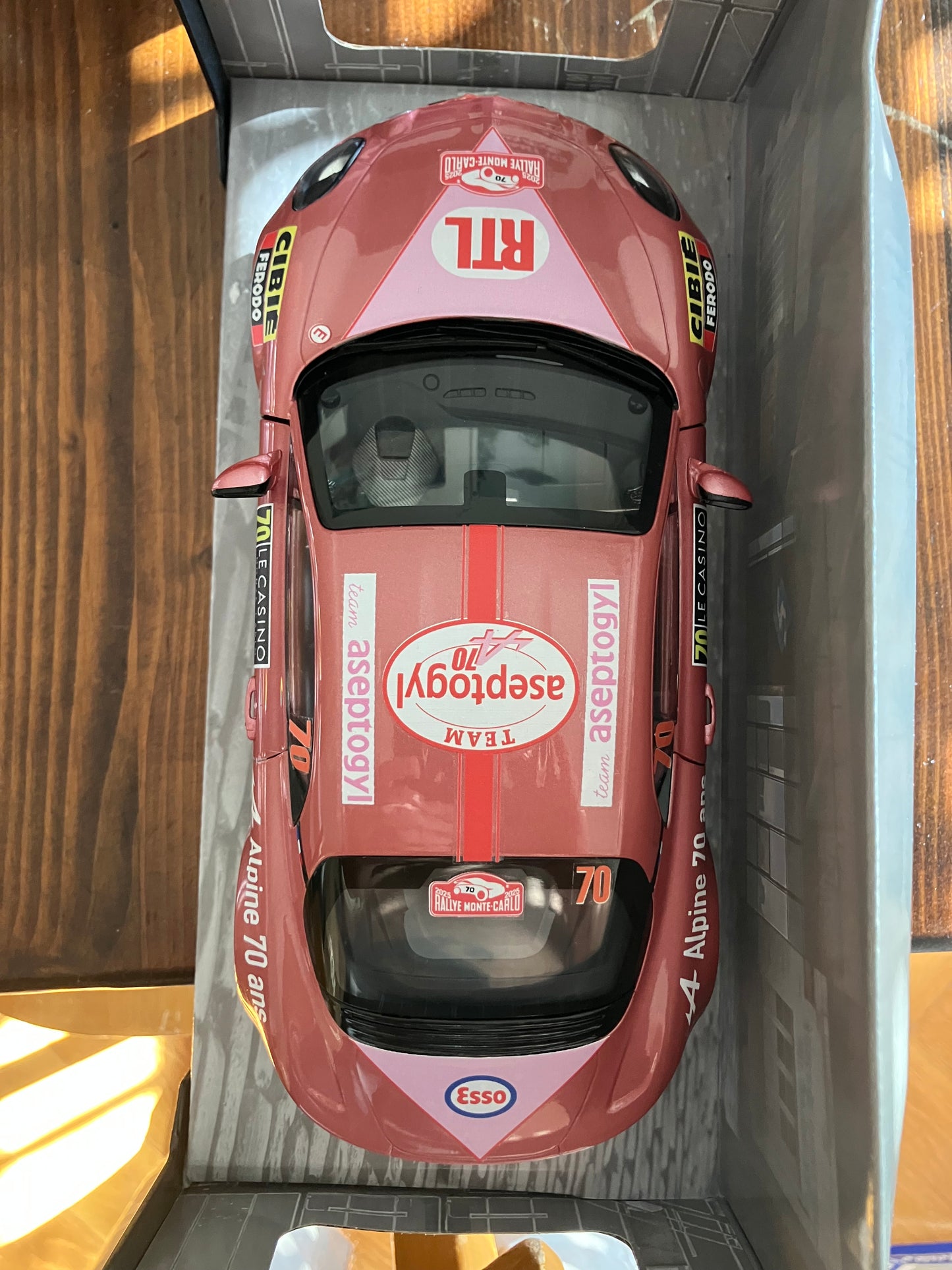 SOLIDO 1/18e - Alpine A110 Color Rose- Team Aseptogyl - Exemplaire unique