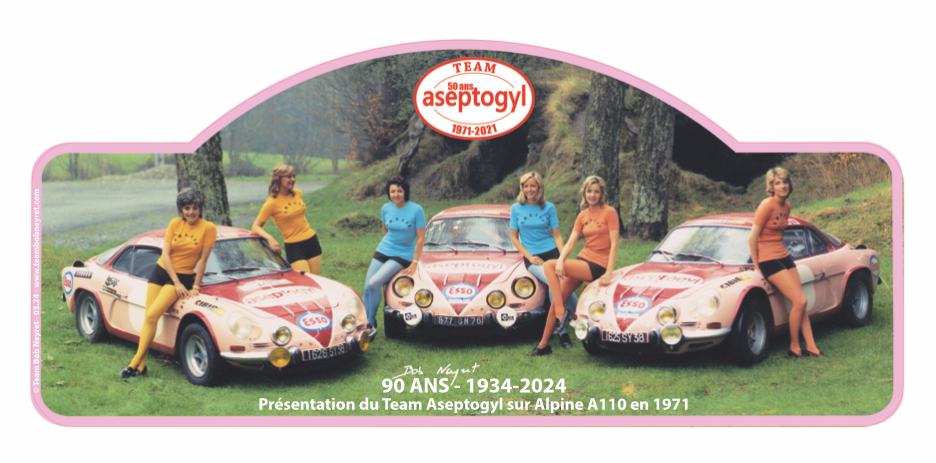 “50 years Aseptogyl” Rally Plate - ALPINE A110 - 50 copies