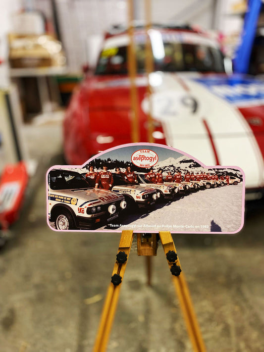 “50 years Aseptogyl” Rally Plate - ALFA ROMEO - Press Launch - 50 copies