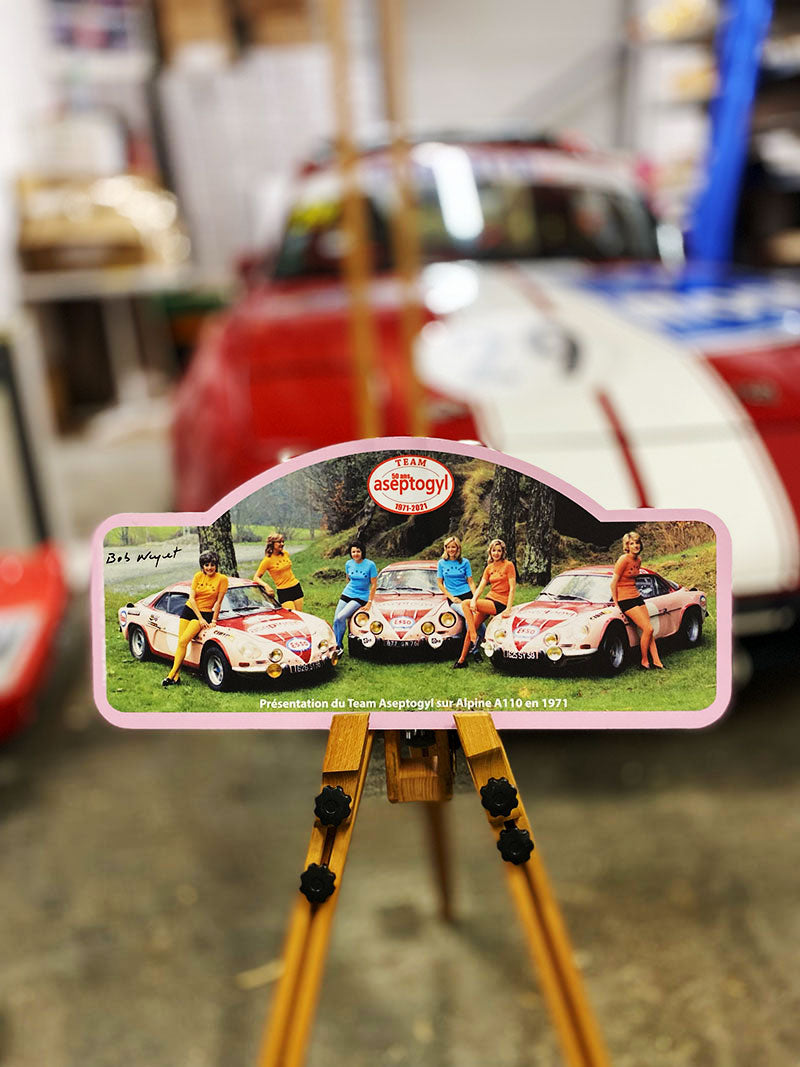 “50 years Aseptogyl” Rally Plate - ALPINE A110 - 50 copies