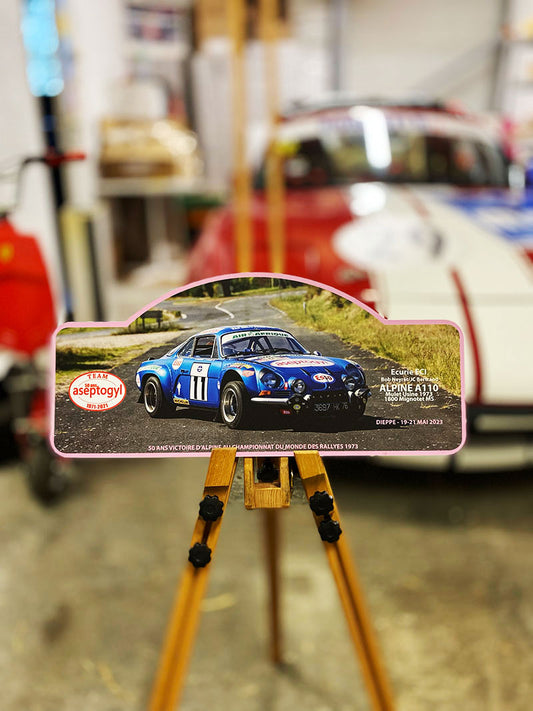 “DIEPPE 2023” Rally Plate - ALPINE A110 -Aseptogyl Blue