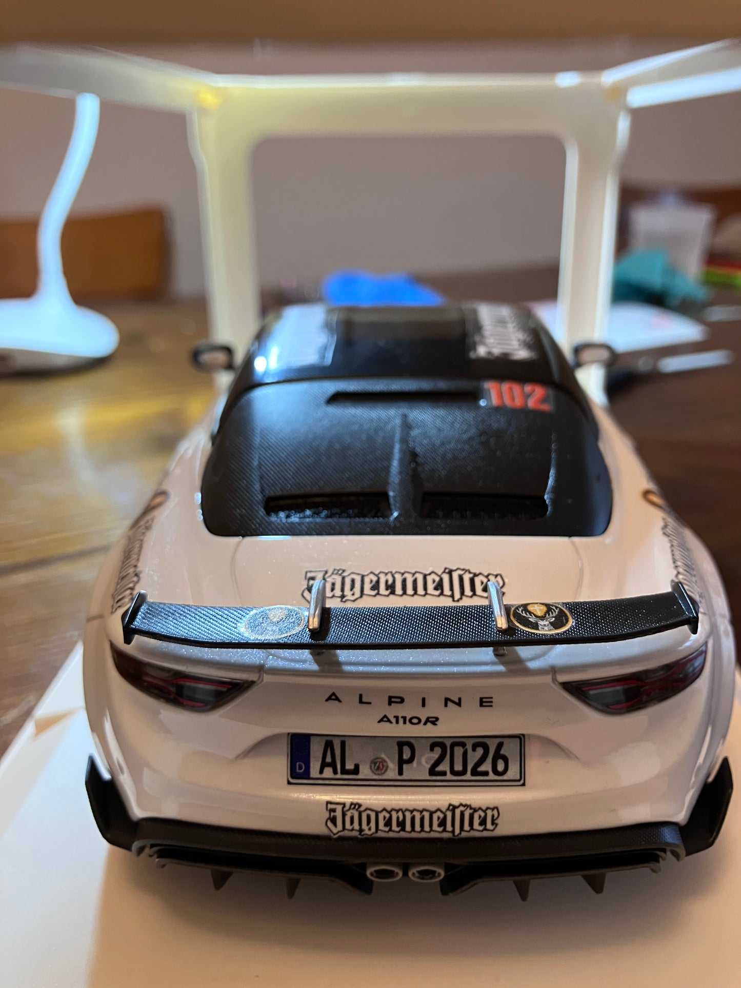 NOREV 1/18e -Alpine A110R Blanche-Hommage-JAEGERMEISTER 1973 M06