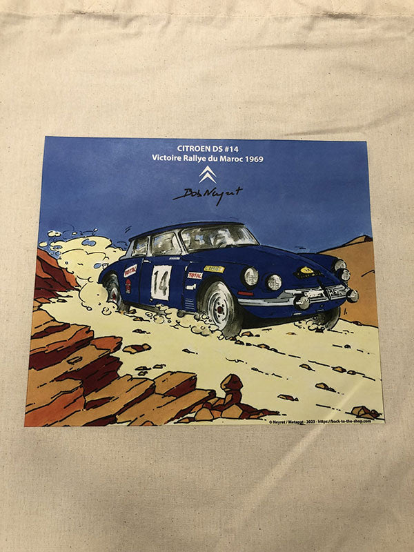 Tote-Bag série limitée «Citroën DS Coupé - Victoire Maroc 1969» - 100 exemplaires