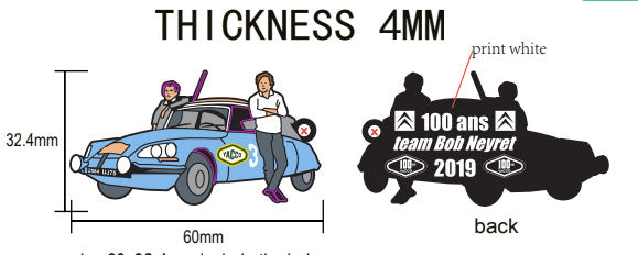 Keychain “Bob Neyret” 100 years Citroën - YACCO
