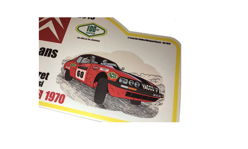 “100 years Citroën” Rally plaque signed by Bob Neyret