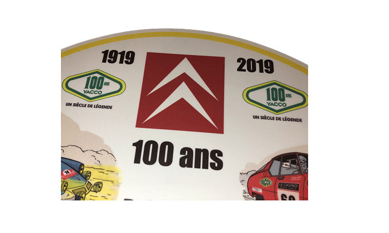 “100 years Citroën” Rally plaque signed by Bob Neyret