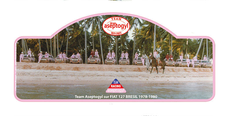 Rally plate “50 years Aseptogyl” - Fiat 127 - Brazil - 50 copies