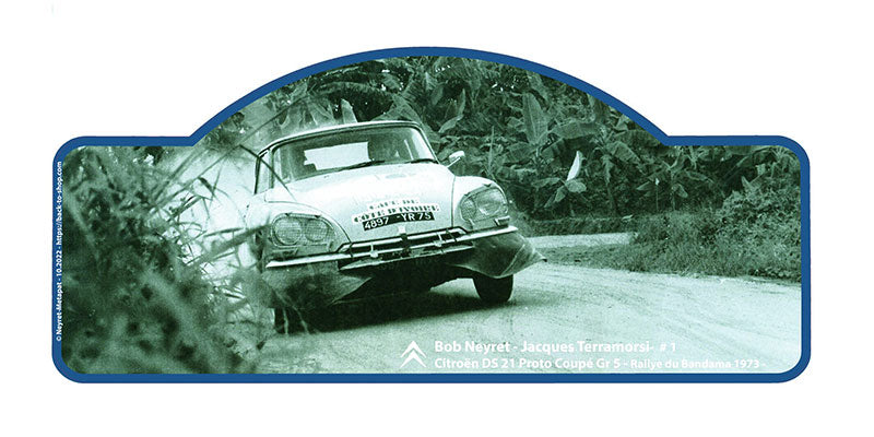 Rally plate “Citroën DS - 1973 Rallye du Bandama” - limited series of 100 copies