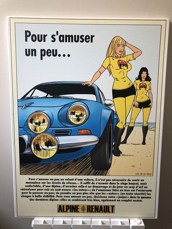 HD Canvas “Alpine A110 Advertisement” Homage Team Aseptogyl – Small – 40x54 cm