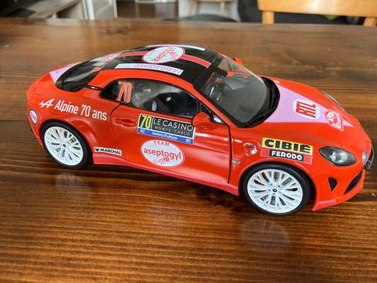 SOLIDO 1/18e - Alpine A110S Color Red - Team Aseptogyl - Exemplaire unique