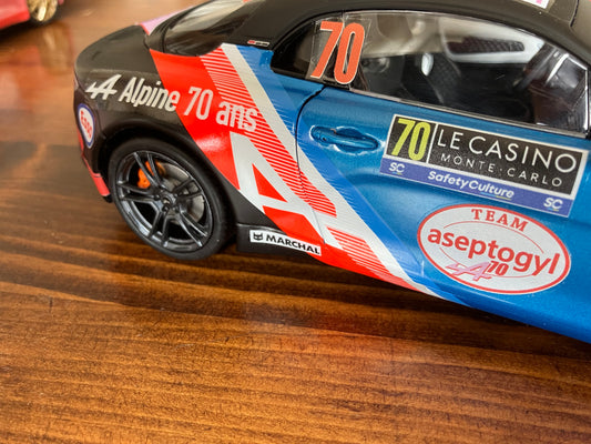 SOLIDO 1/18e - Alpine A110 Trackside - Team Aseptogyl - Exemplaire unique