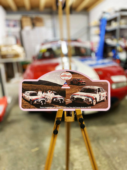 Plaque Rallye « 50 ans Aseptogyl » - Citroën GTI «Tour de France»- 50 exemplaires