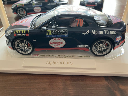 NOREV 1/18e - Alpine A110S TURINI 2025 BLEUE - Team Aseptogyl - 4 Exemplaires