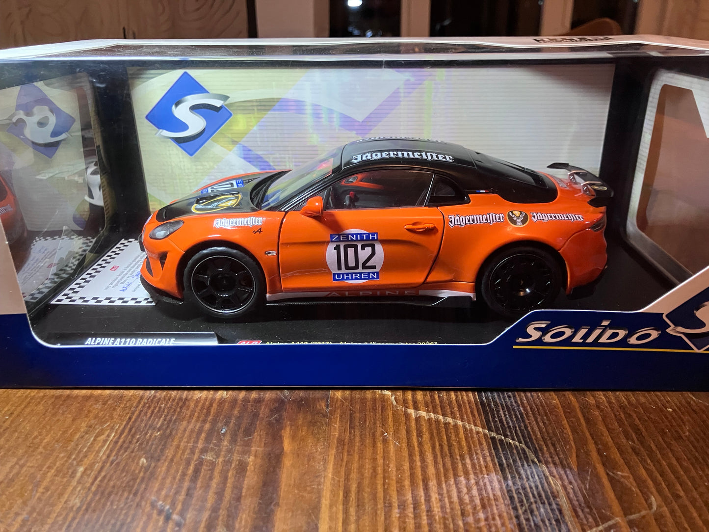 SOLIDO 1/18e -Alpine A110R Radicale Orange-Hommage-JAEGERMEISTER 1973 M06