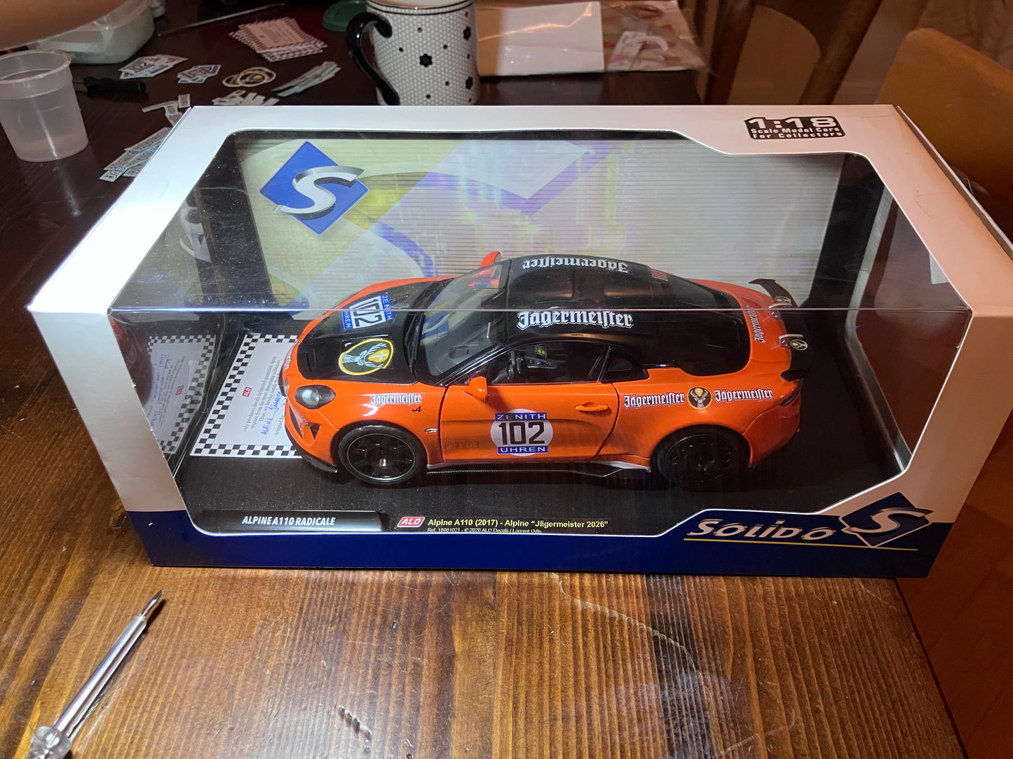 SOLIDO 1/18e -Alpine A110R Radicale Orange-Hommage-JAEGERMEISTER 1973 M06