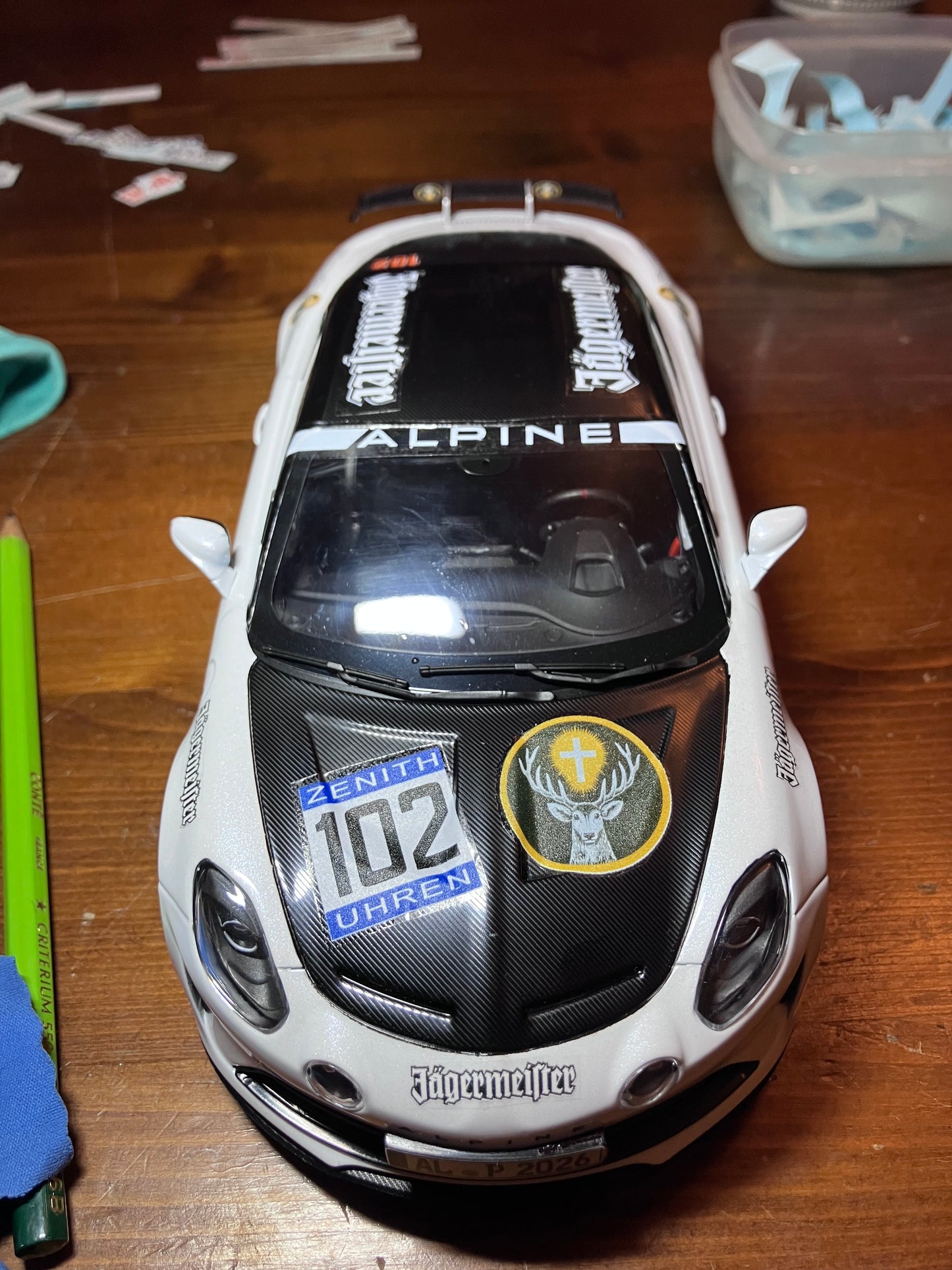 NOREV 1/18e -Alpine A110R Blanche-Hommage-JAEGERMEISTER 1973 M06