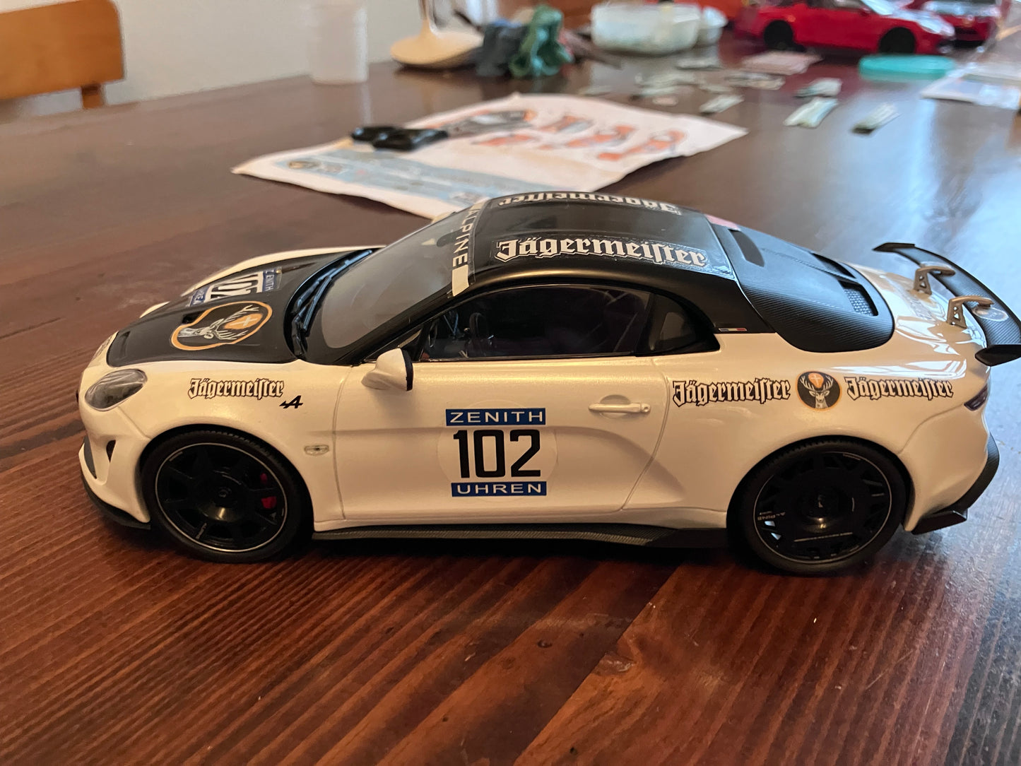NOREV 1/18e -Alpine A110R Blanche-Hommage-JAEGERMEISTER 1973 M06