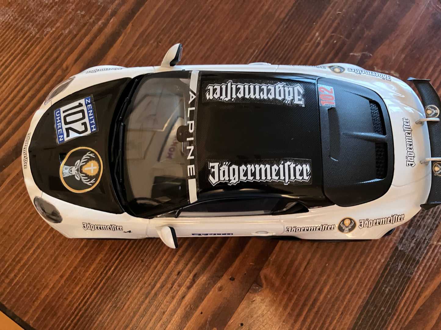 NOREV 1/18e -Alpine A110R Blanche-Hommage-JAEGERMEISTER 1973 M06