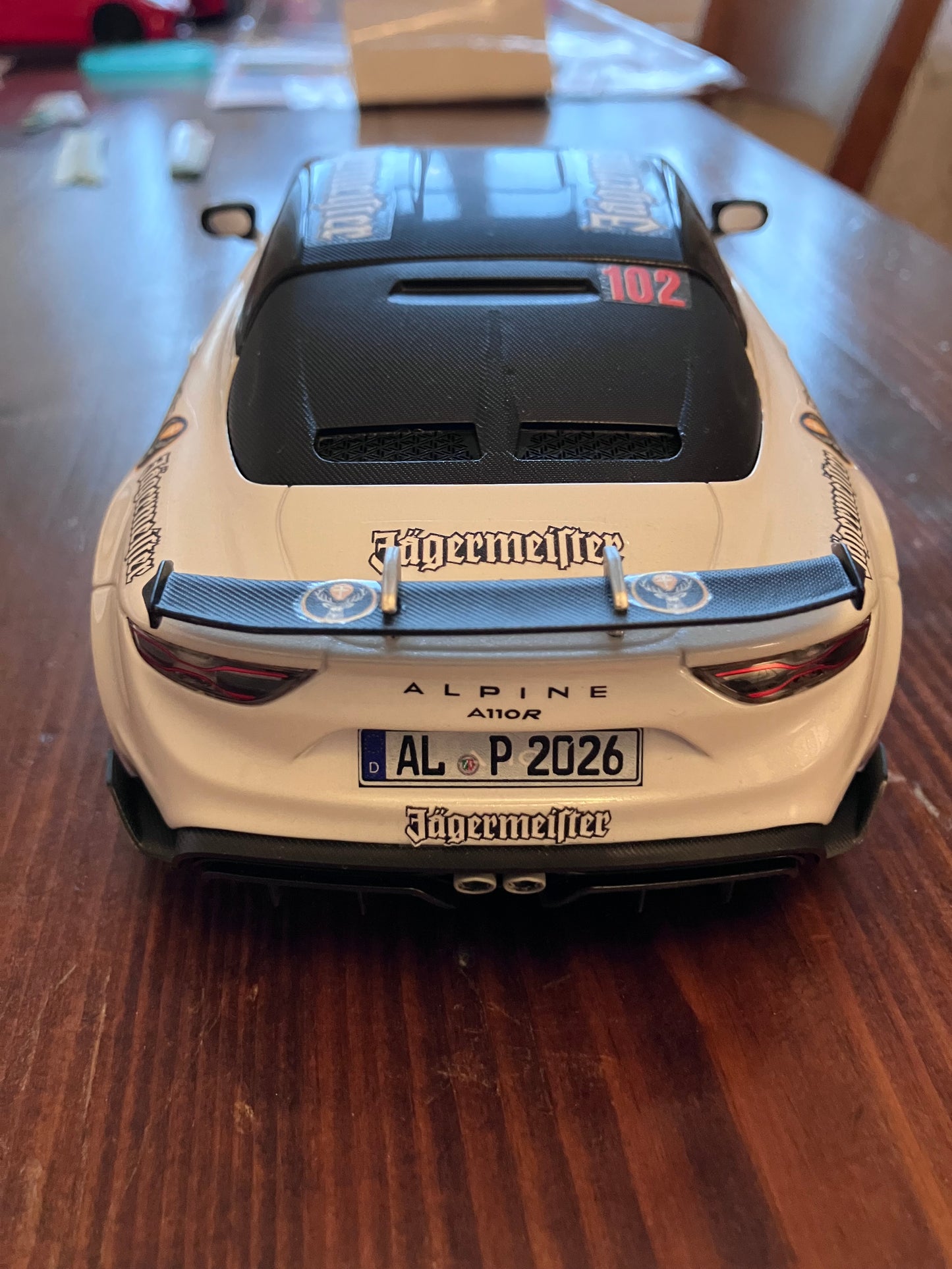 NOREV 1/18e -Alpine A110R Blanche-Hommage-JAEGERMEISTER 1973 M06