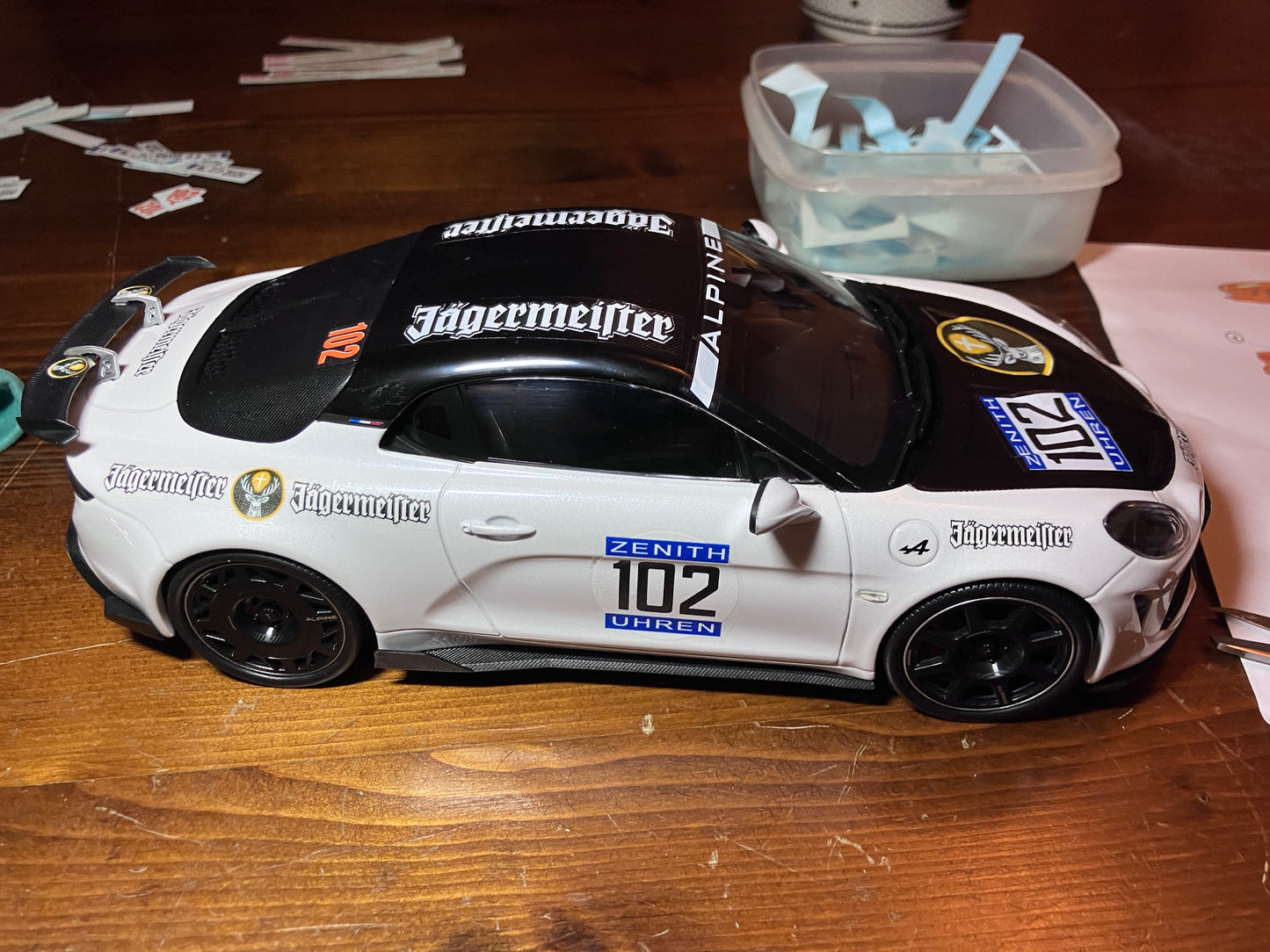 NOREV 1/18e -Alpine A110R Blanche-Hommage-JAEGERMEISTER 1973 M06