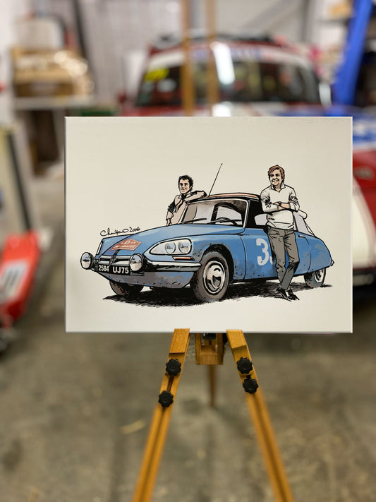 HD canvas "Citroën DS" Profile - excerpt "Pair of Aces for a DS" - Bob Neyret / Jacques Terramorsi by Chaiko