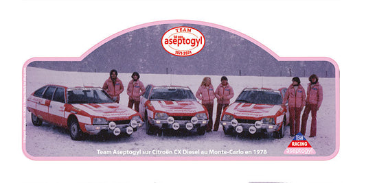 Rally plate “50 years Aseptogyl” – Citroën CX Diesel “Fog” – 50 copies