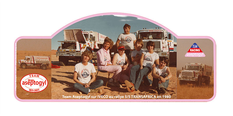 Plaque Rallye « 50 ans Aseptogyl » - IVECO Camions- 50 exemplaires