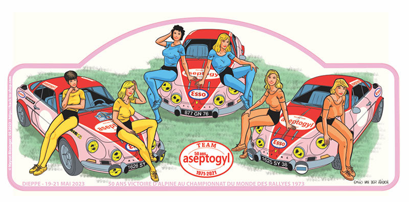“DIEPPE 2023” Rally Plate - Team Aseptogyl launch drawing